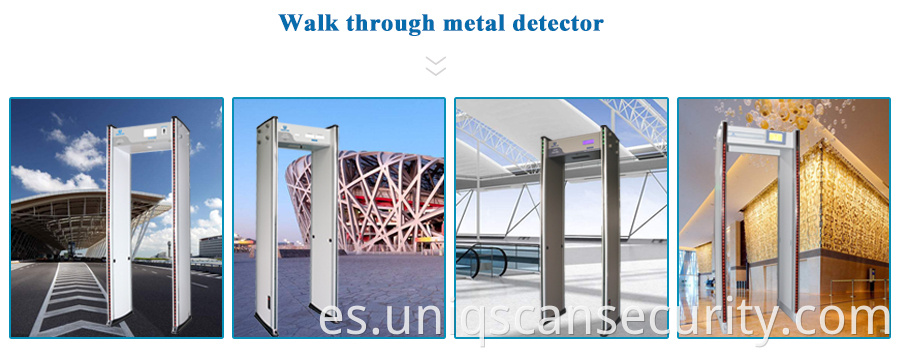 Temperatura de corto rango IR Puerta Paseo marco a través del detector de metales